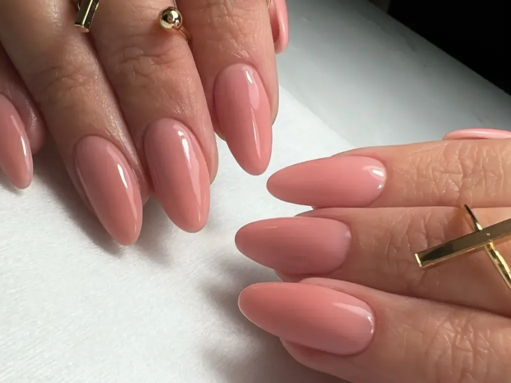 Gel manicure in warm tones at Beauty Icon Solihull